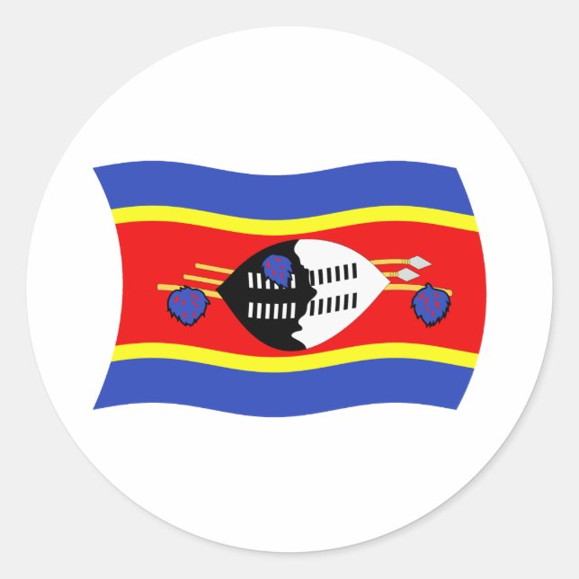 Autocollant du drapeau du Swaziland (Devant)