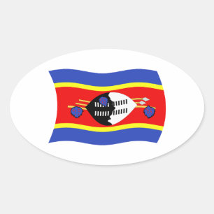 Autocollant du drapeau du Swaziland