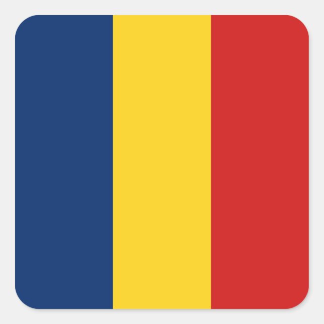 Autocollant du drapeau du Tchad (Devant)