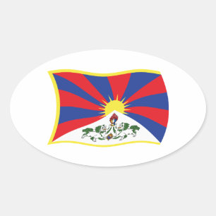 Autocollant du drapeau du Tibet