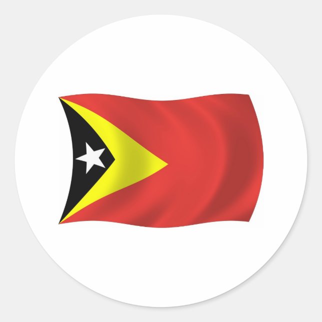 Autocollant du drapeau du Timor oriental (Devant)