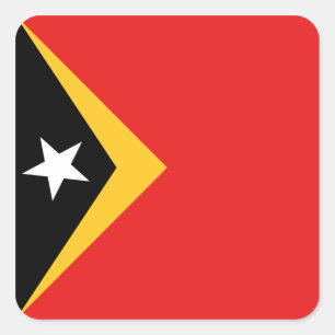 Autocollant du drapeau du Timor oriental