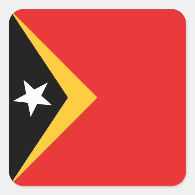 Autocollant du drapeau du Timor oriental (Devant)