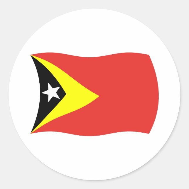 Autocollant du drapeau du Timor oriental (Devant)