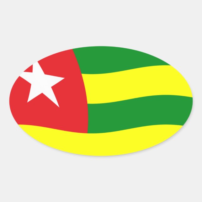 Autocollant du drapeau du Togo (Devant)