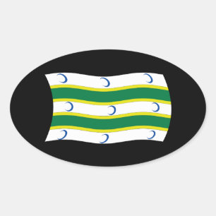 Autocollant du drapeau du Turkménistan