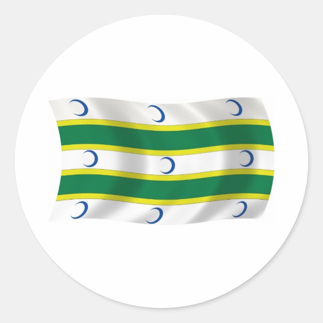 Autocollant du drapeau du Turkménistan (Devant)