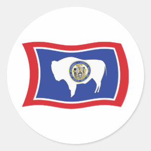 Autocollant du drapeau du Wyoming