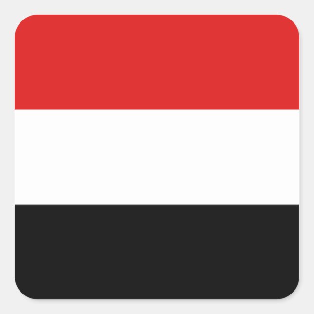 Autocollant du drapeau du Yémen (Devant)