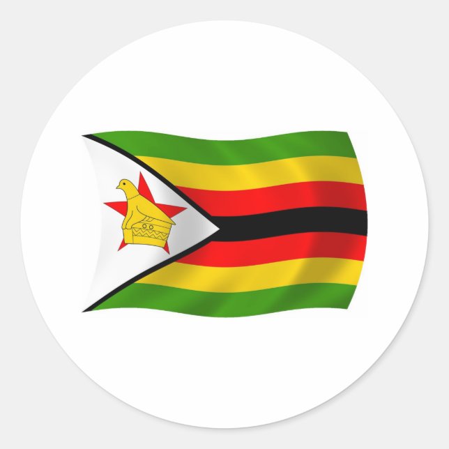Autocollant du drapeau du Zimbabwe (Devant)