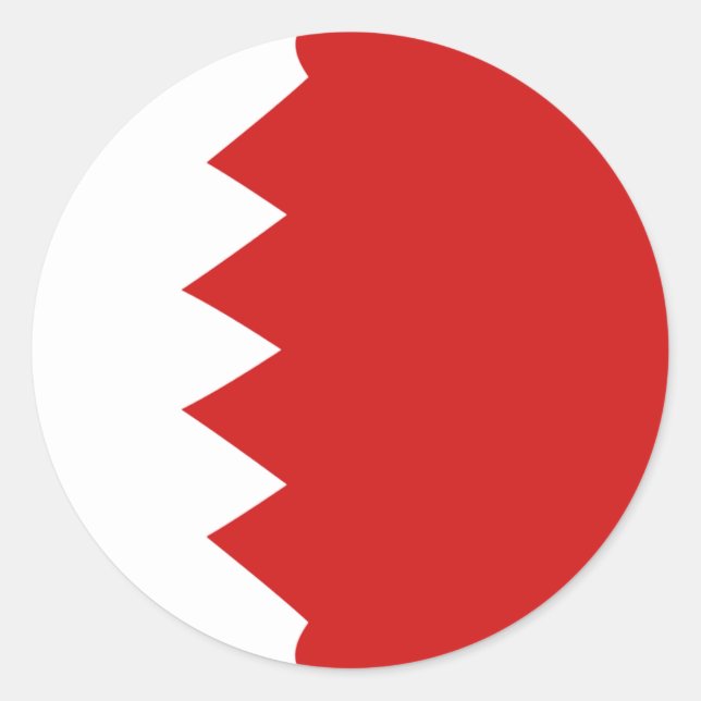 Autocollant du drapeau fish-eye de Bahreïn (Devant)
