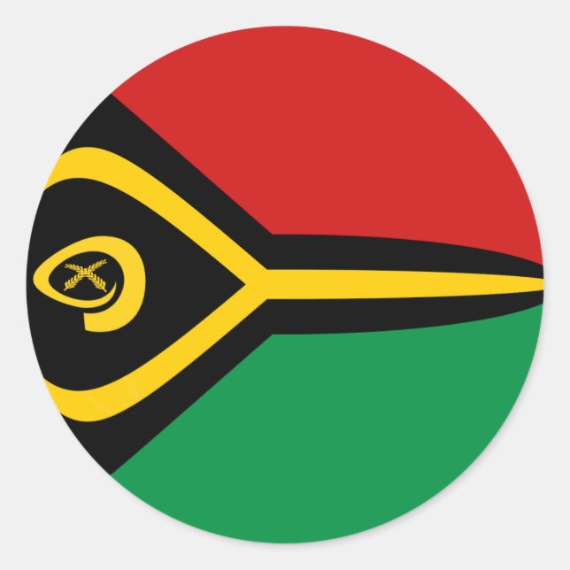 Autocollant du drapeau fisheye de Vanuatu (Devant)