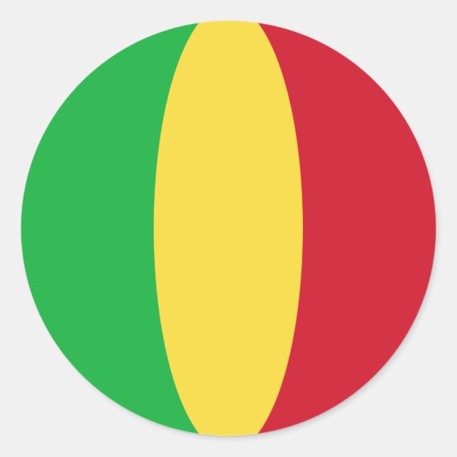 Autocollant du drapeau Fisheye du Mali (Devant)