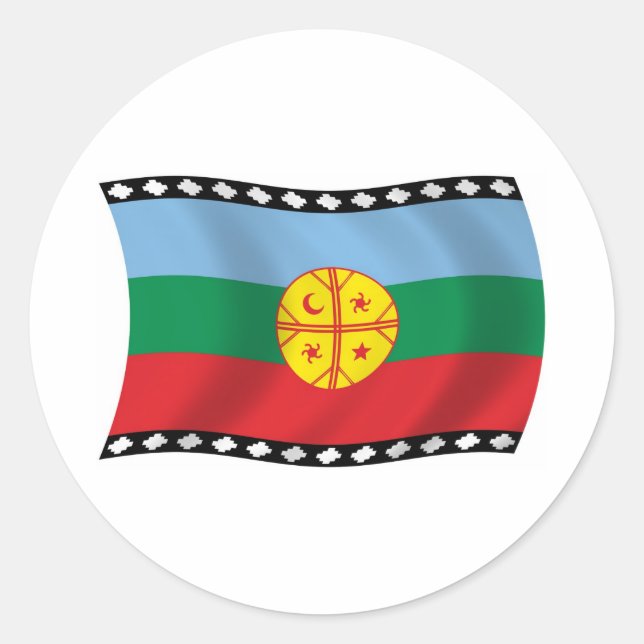 Autocollant du drapeau mapuche (Devant)