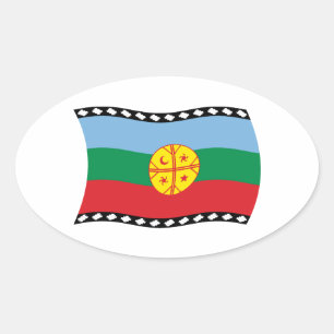 Autocollant du drapeau mapuche