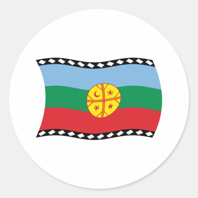 Autocollant du drapeau mapuche (Devant)