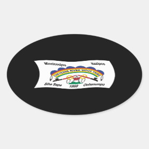 Autocollant du drapeau sioux de la rivière Cheyenn