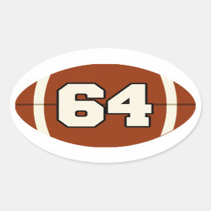 Autocollant du football du numéro 64