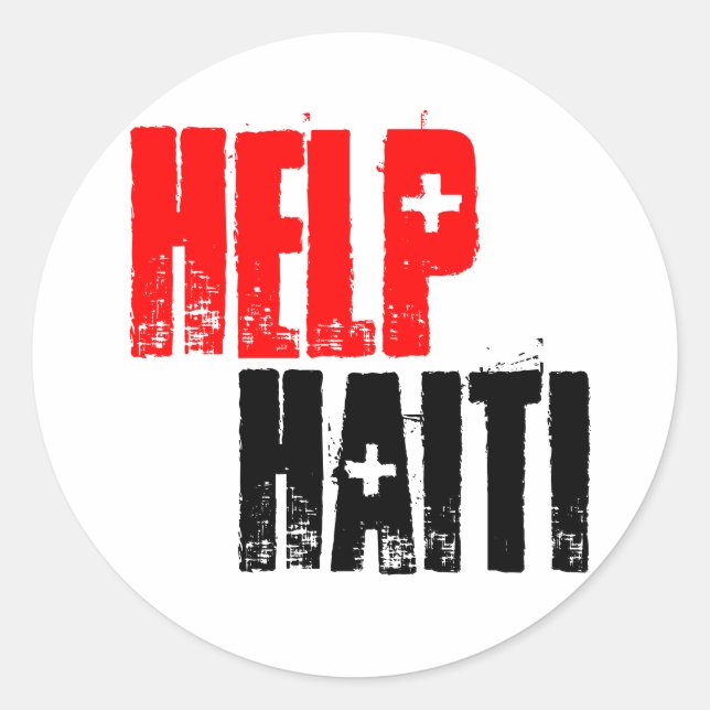AUTOCOLLANT DU HAÏTI D'AIDE (Devant)