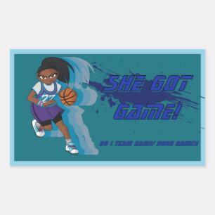 Autocollant du joueur de basket-ball féminin perso