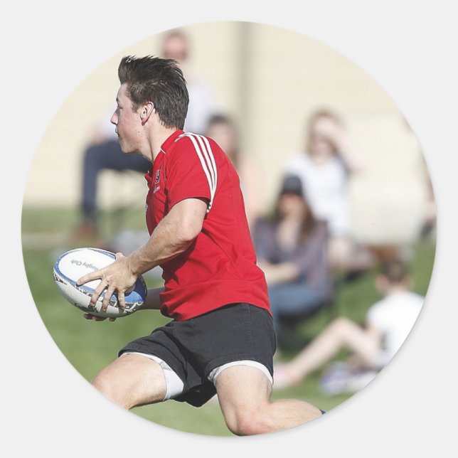Autocollant du joueur de rugby (Devant)
