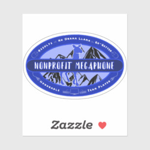 Autocollant du logo bleu ovale NPM