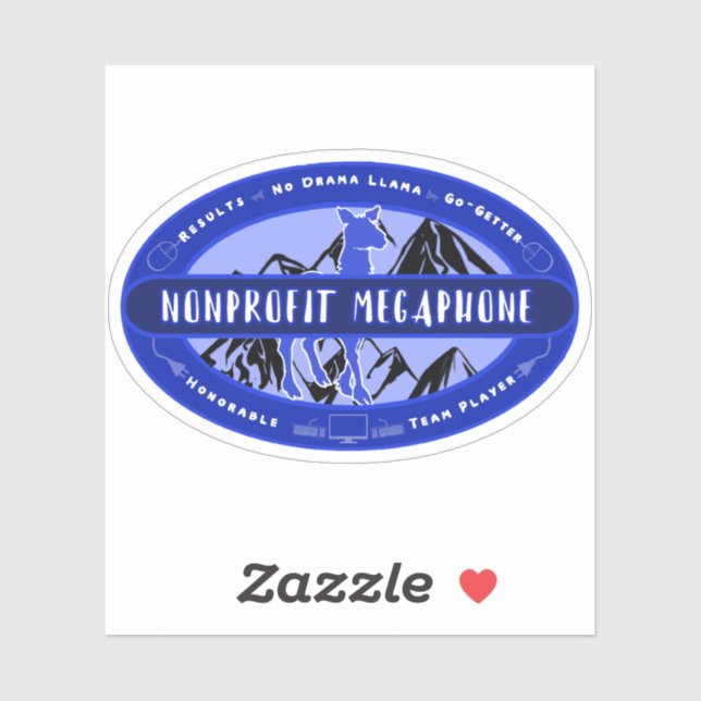 Autocollant du logo bleu ovale NPM (Feuille)