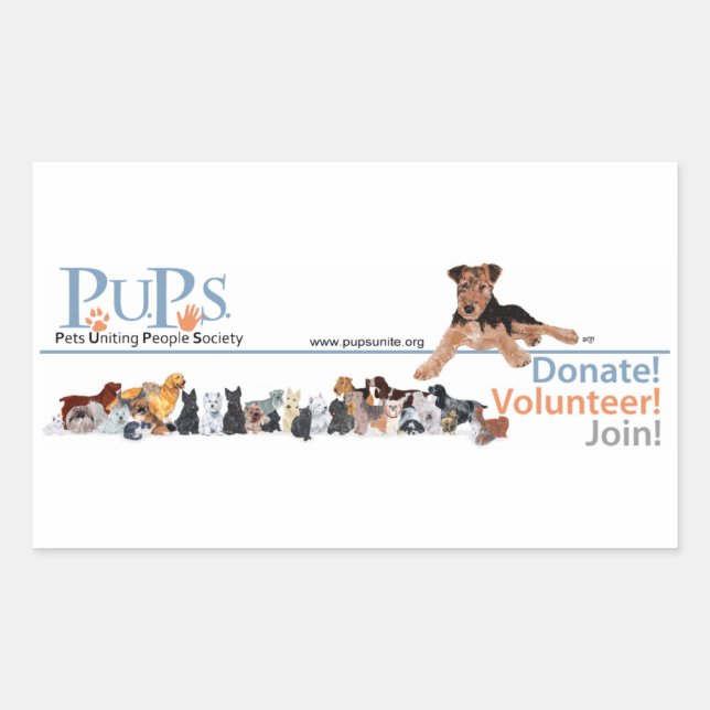 Autocollant du logo de PUPs Airedale (Devant)