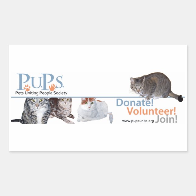 Autocollant du logo de PUPs avec des chats (Devant)