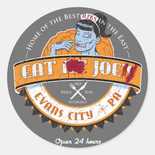 autocollant du logo du diner Zombie (Devant)