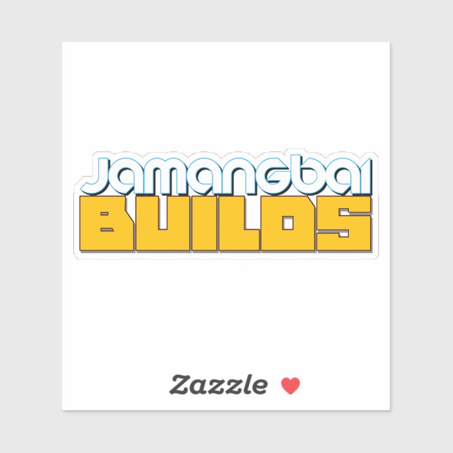 Autocollant du logo Jamangbai BUILDS (Feuille)
