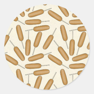 Autocollant du motif de nourriture rapide Fun Corn
