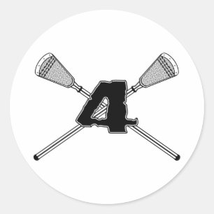 Autocollant du numéro 04 de lacrosse