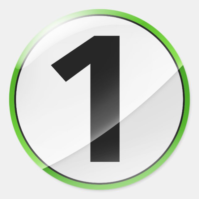 Autocollant du numéro 1 (Devant)