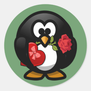 Autocollant du pingouin de Valentine
