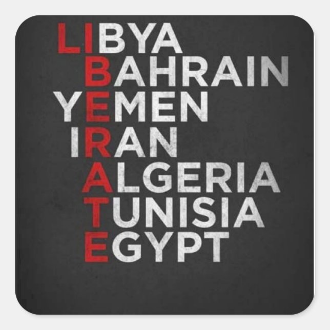 Autocollant du printemps arabe (Devant)