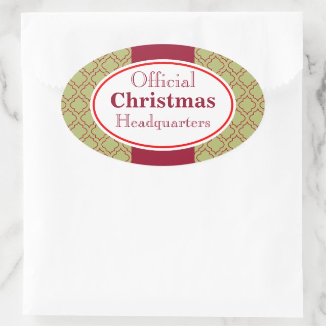 Autocollant du quartier général de Noël de cuisine (Sac)