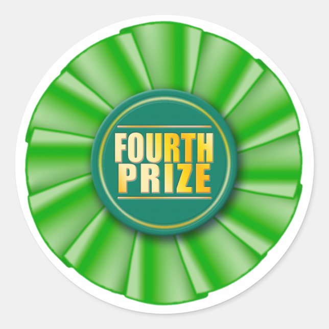 autocollant du quatrième prix de la rosette verte (Devant)