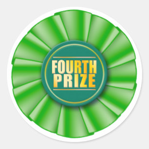 autocollant du quatrième prix de la rosette verte