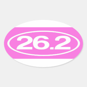 Autocollant du rose 26,2 (plein autocollant de