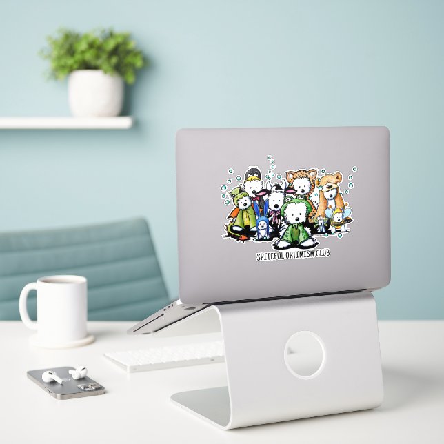 Autocollant du Spiteful Optimism Club  (Ordinateur portable sur le bureau)