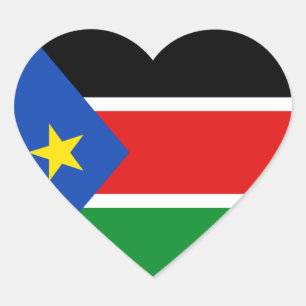 Autocollant du sud de coeur de drapeau du Soudan