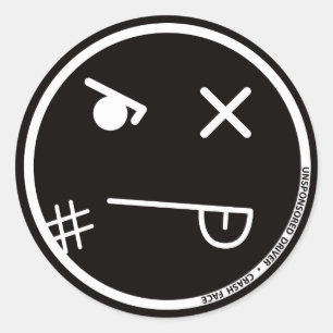 Autocollant du visage #2 (3 pouces) d'accident