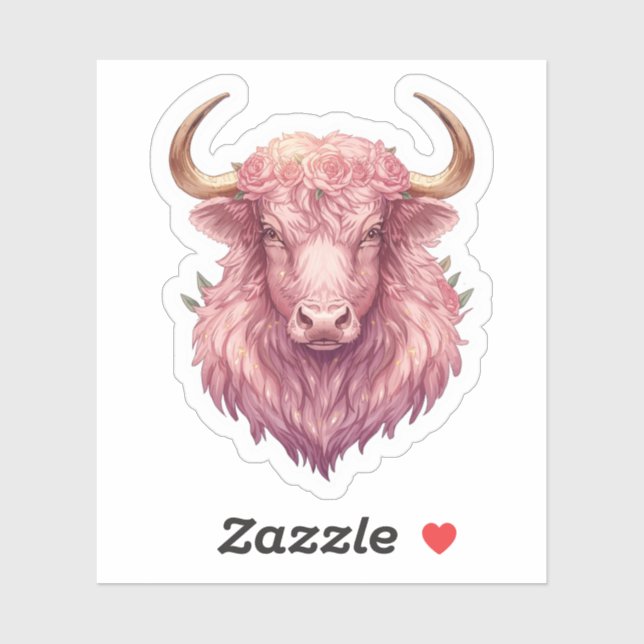 Autocollant du zodiaque céleste Taureau - Art du t (Feuille)