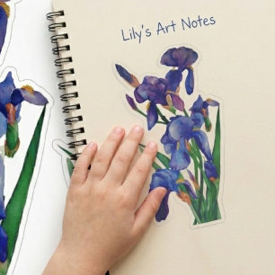 Autocollant Duo Cadeau Iris Aquarelle Floral Amusa