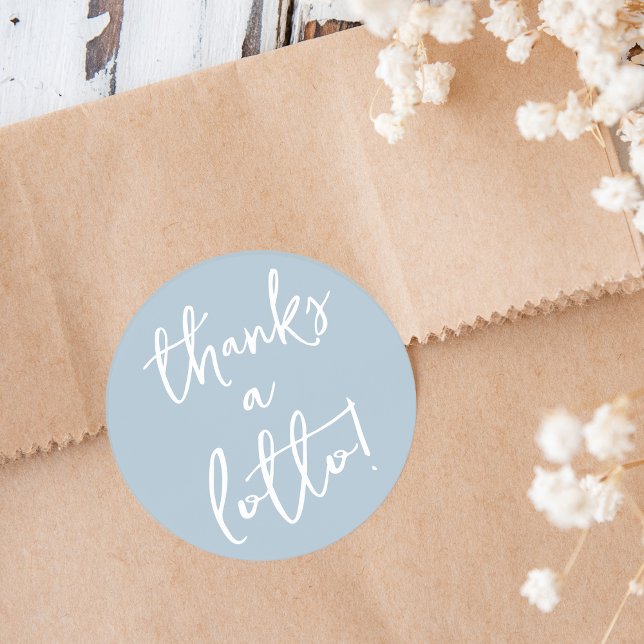 Autocollant Dusty Blue Merci Beaucoup (Créateur téléchargé)