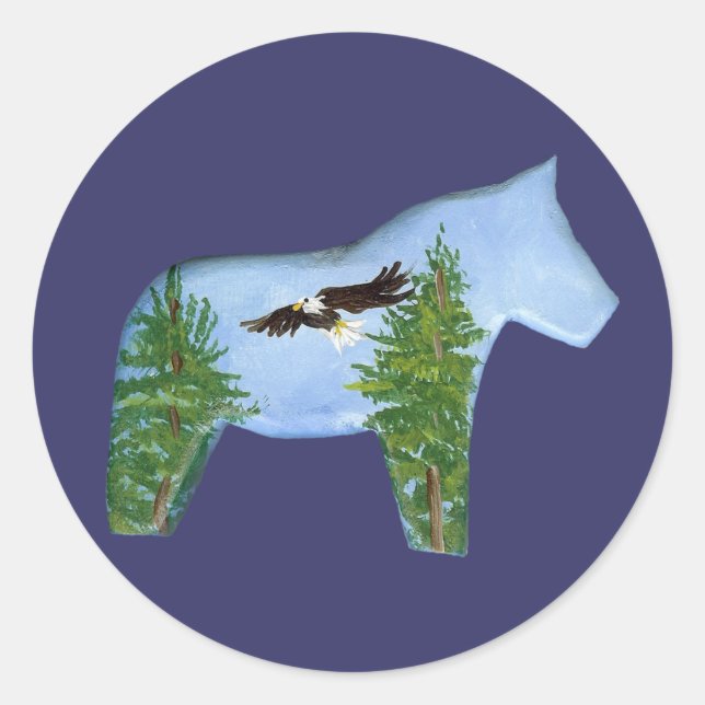 Autocollant Eagle Dala Horse (Devant)