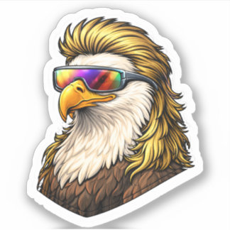 Autocollant Eagle Golden Mullet
