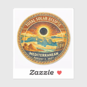 Autocollant Eclipse Totale du Soleil en Mosaïque 2