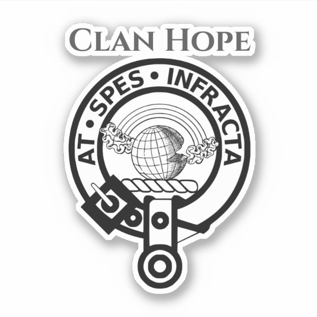 Autocollant écossais Clan Hope Crest (Devant)